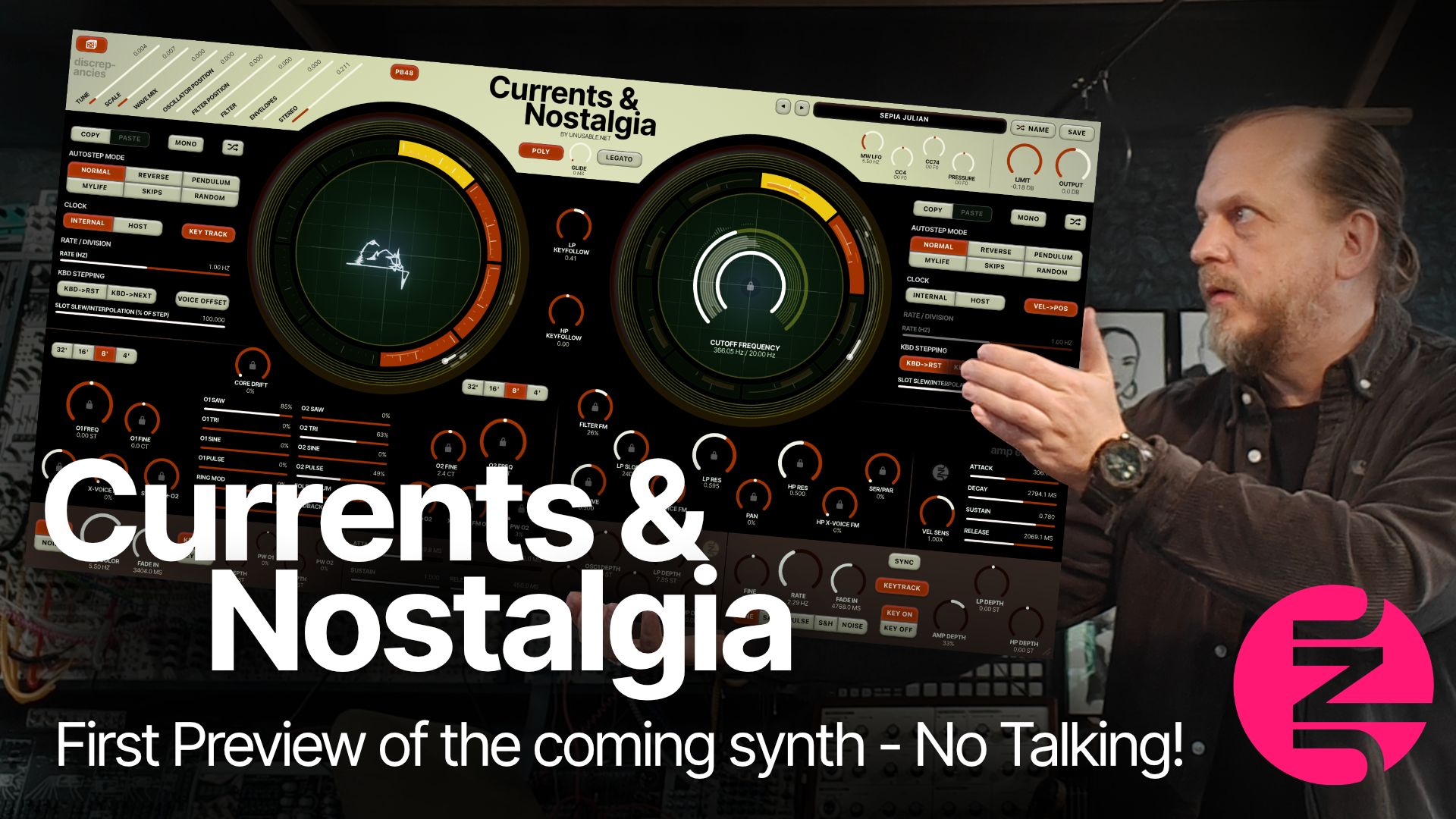 Currents & Nostalgia - First preview of the coming synth poster