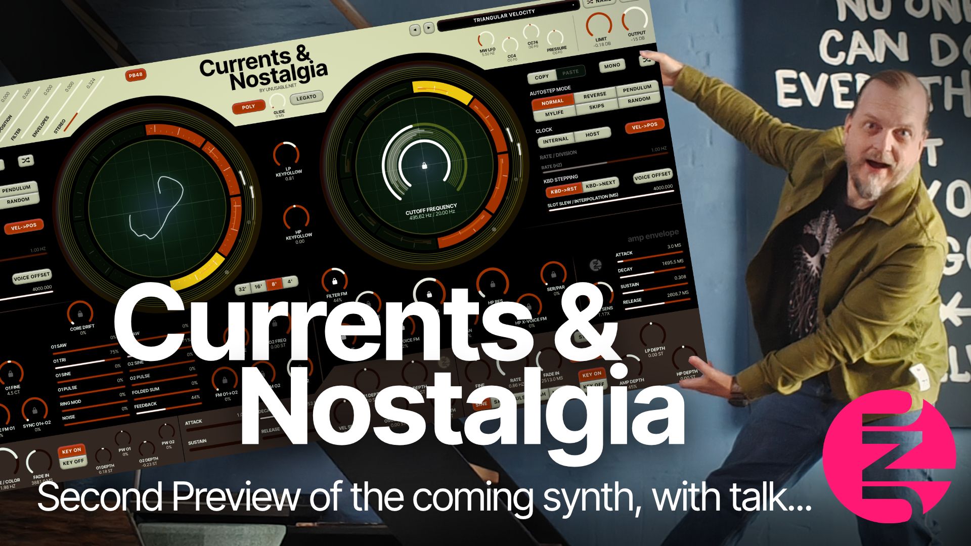 Currents & Nostalgia - Second preview of the coming synth poster