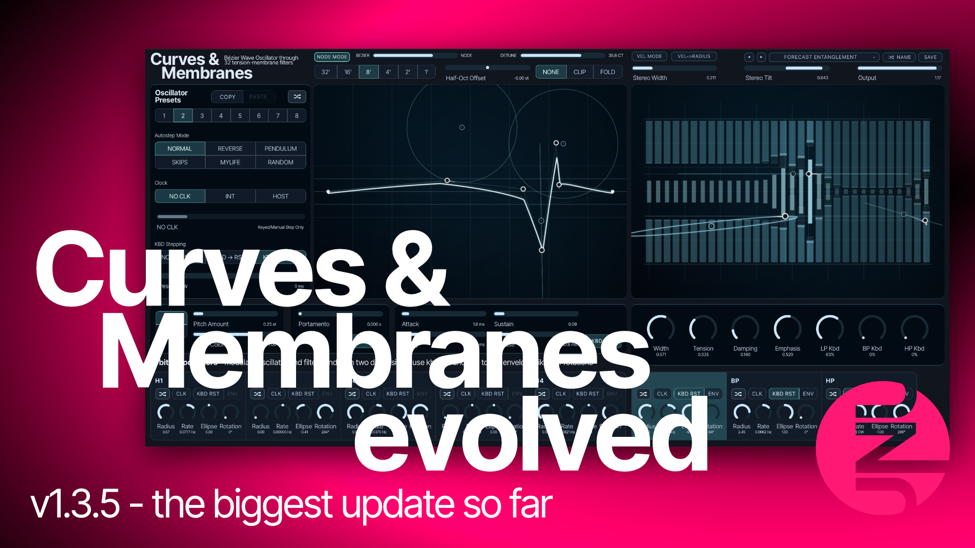Curves & Membranes v1.3.5 - the biggest update so far poster