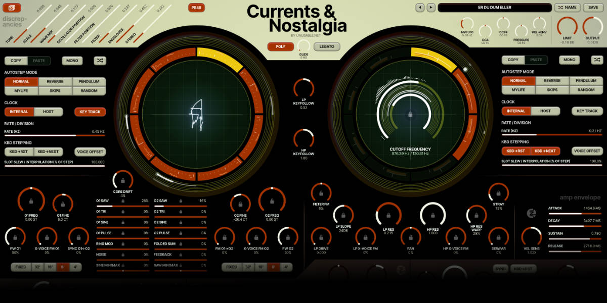 Complete Currents and Nostalgia interface
