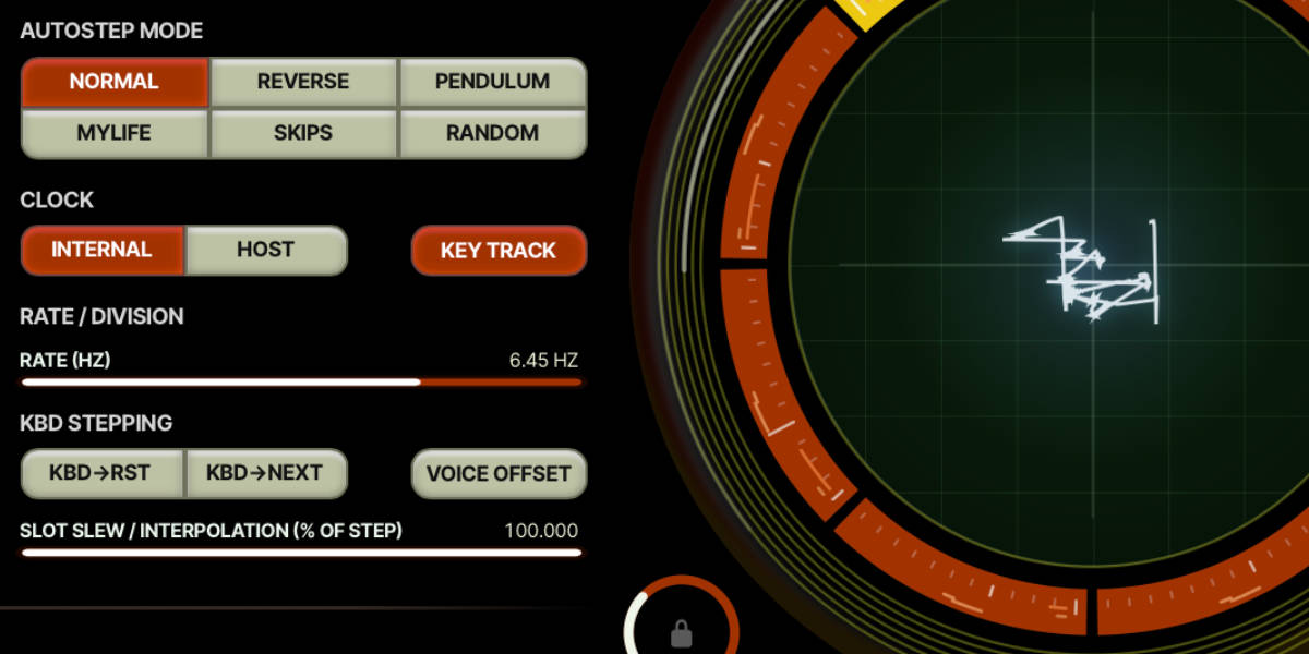 Currents and Nostalgia oscillator sequencer clock and pattern controls