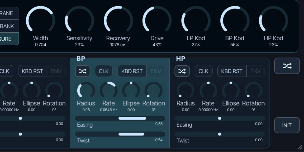 Filter orbital controls and the full-patch randomize and INIT buttons
