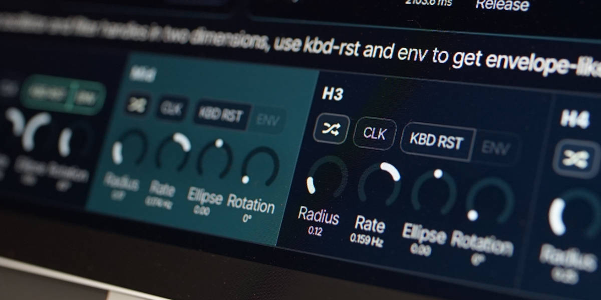 Oscillator and filter orbital modulation controls