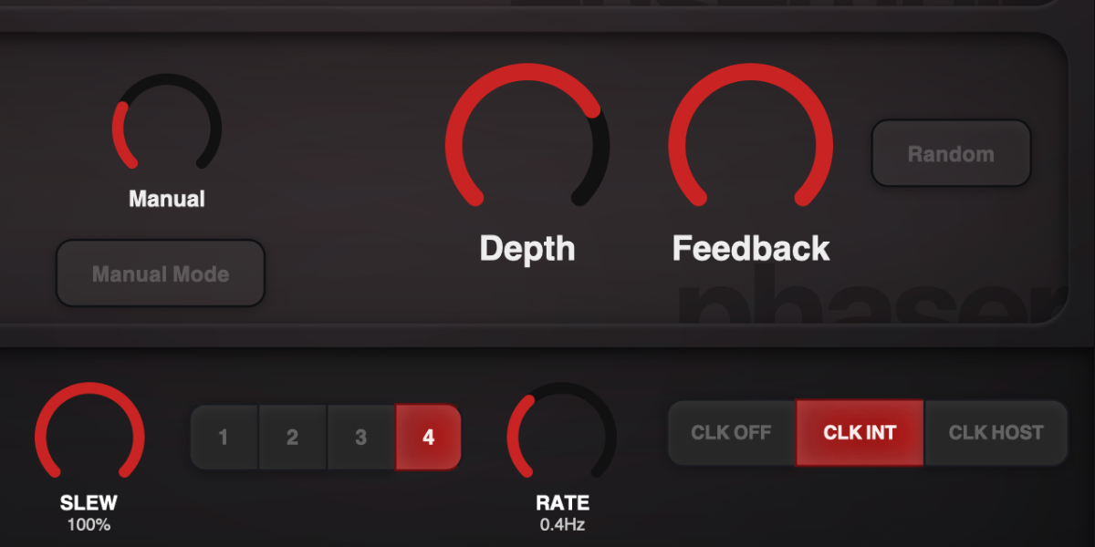 Ensemble Diffuser slew, rate, slots, and clock controls