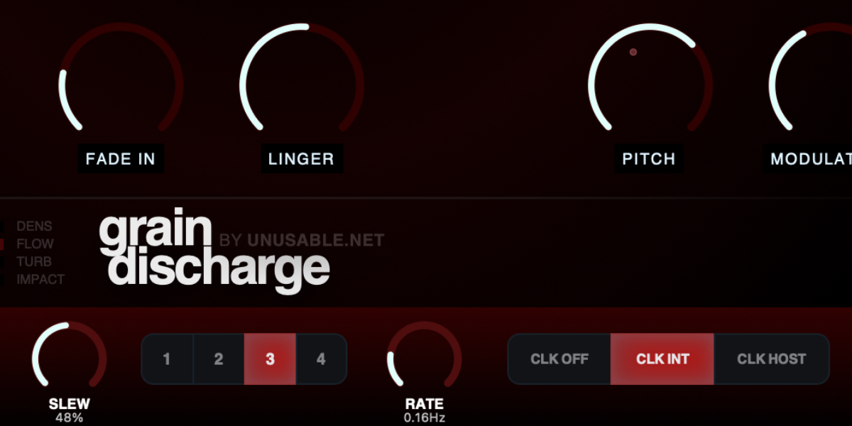 Grain Discharge slot copy, paste, random, slew, rate, slots, and clock controls