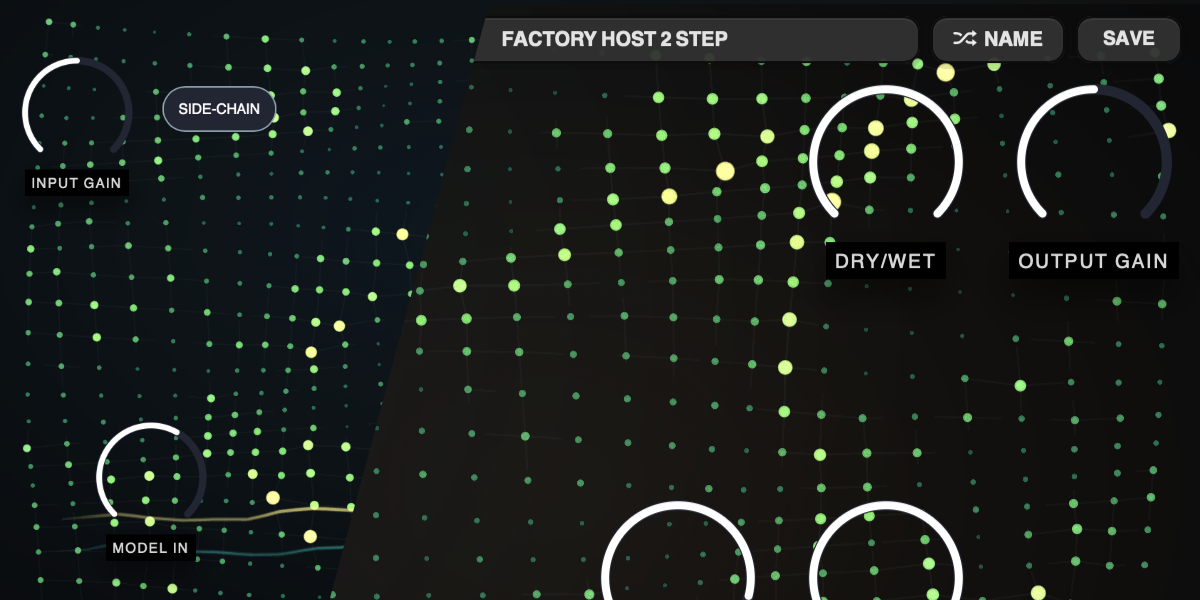 Synaptic Resonance input, sidechain, mix, and output controls