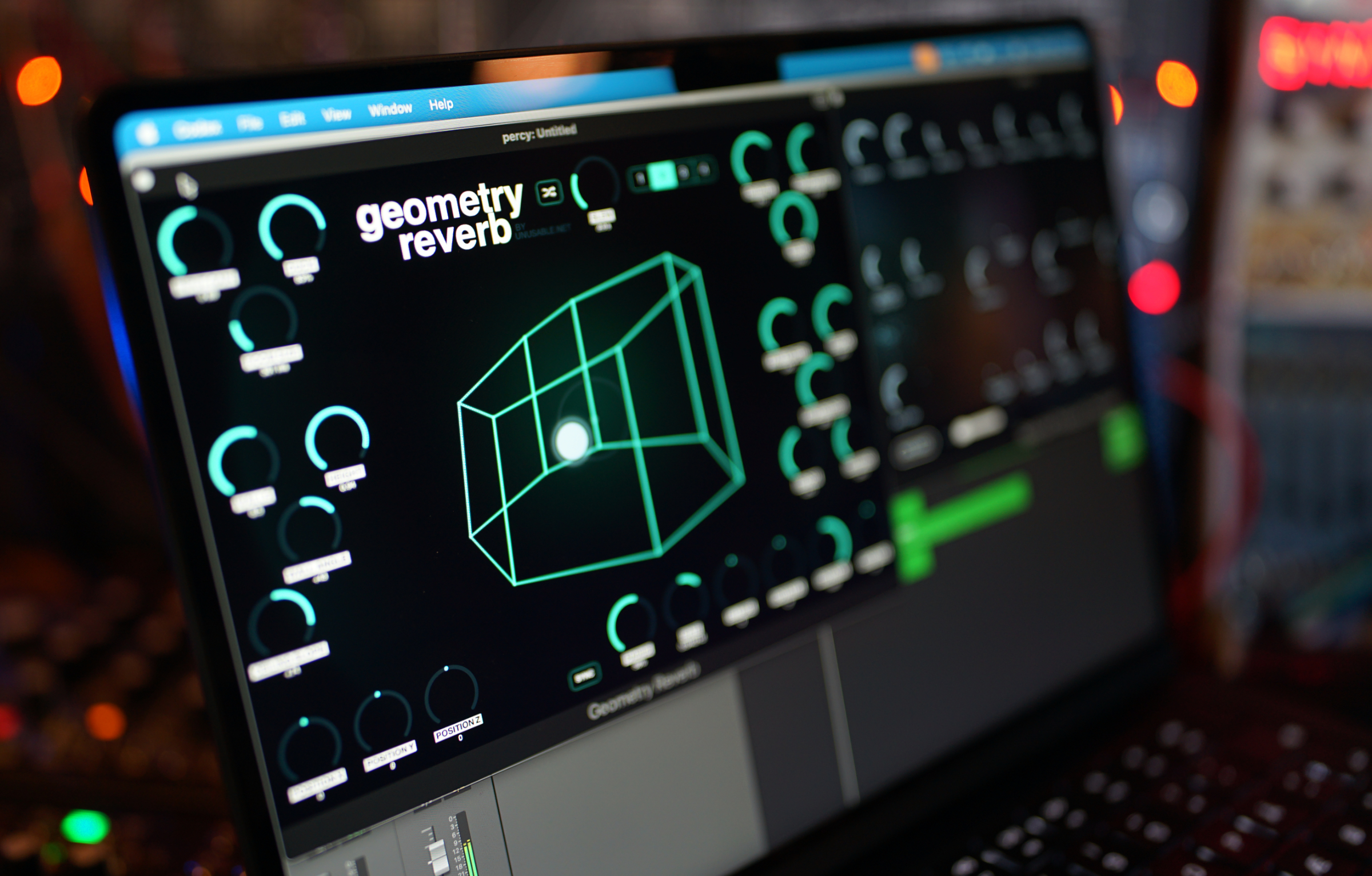 Geometry Reverb studio close-up