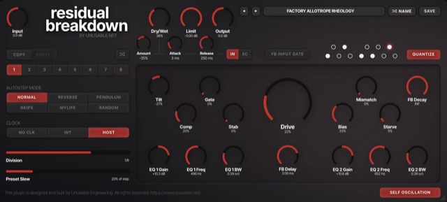 residual breakdown screenshot